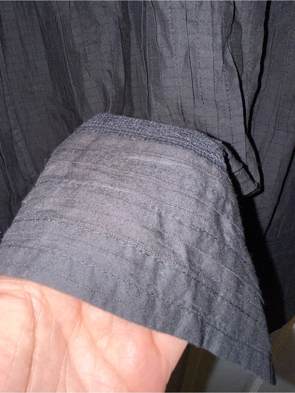 Lucky Brand Black Button-Front Cap-Sleeve Dress - Picture 7 of 7
